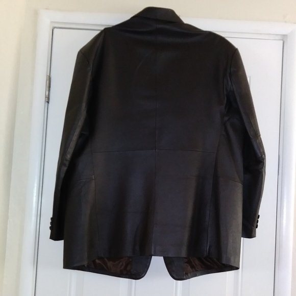 STAFFORD Genuine  Men's Versatile Jacket XL Color Brown 100% Leather - Picture 7 of 16